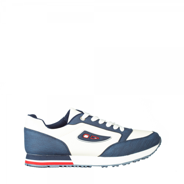 Мъжки спортни обувки Cibin бели със синьо, 2 - Kalapod.bg